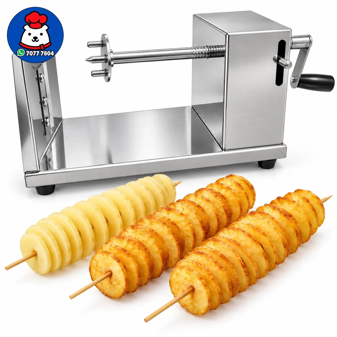 Máquina de papas en espiral