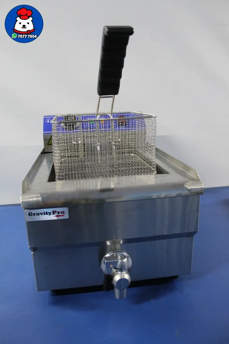 Vista 3 de Freidora eléctrica Industrial 16 litros con valvula
