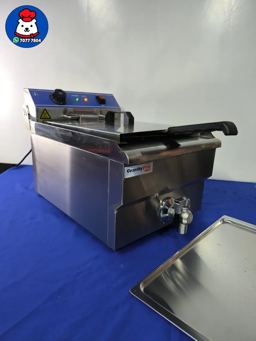 Vista 2 de Freidora eléctrica Industrial 16 litros con valvula