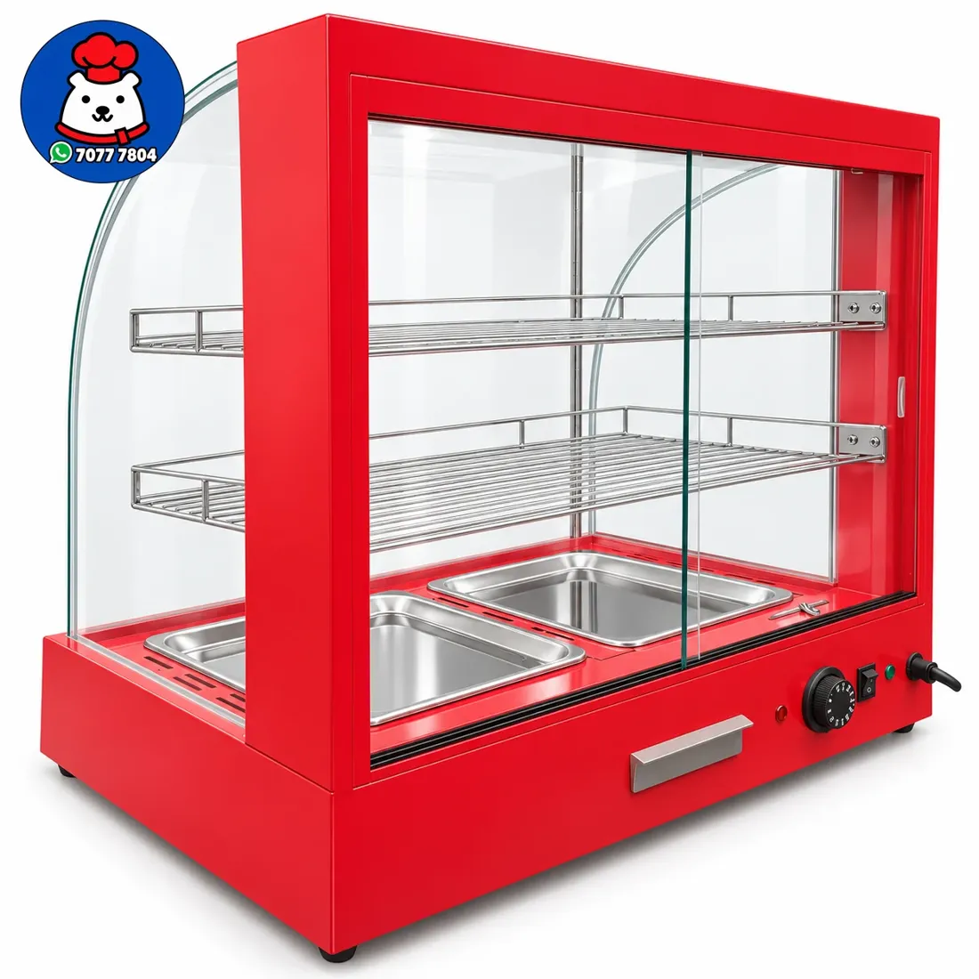 Urna roja de dos bandeja