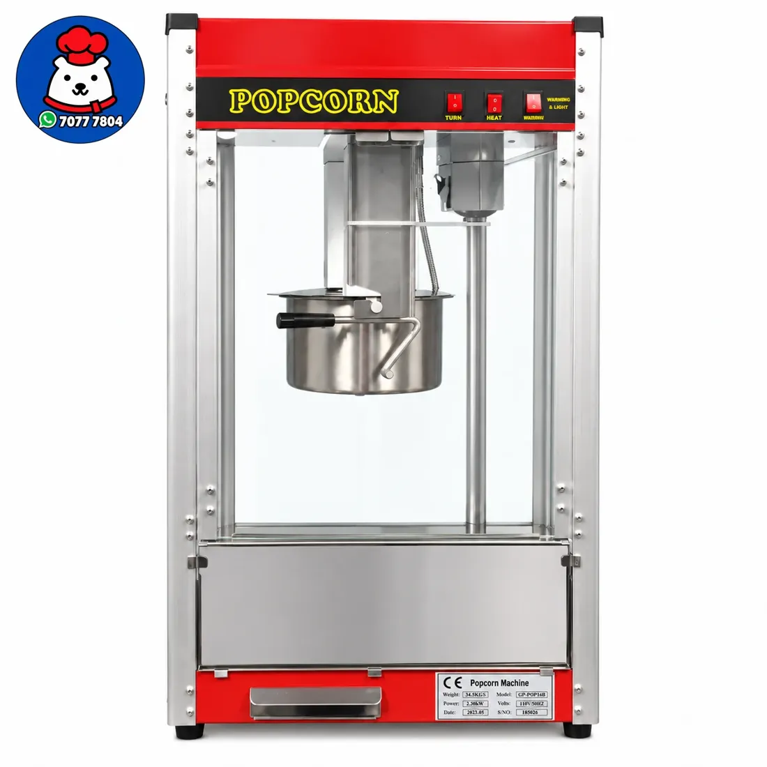 Vista 5 de Máquina de palomitas 16oz BIG MASTER